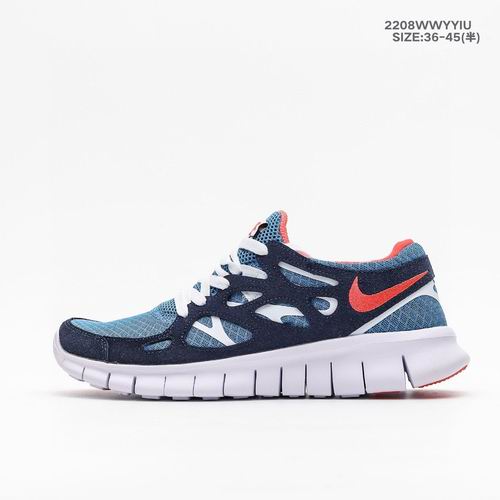 Cheap Nike Free Run 2 Running Shoes Men Women Navy Blue Red-02